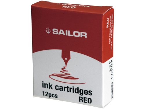 Ink cartridges - Sailor - Red 12 pcs