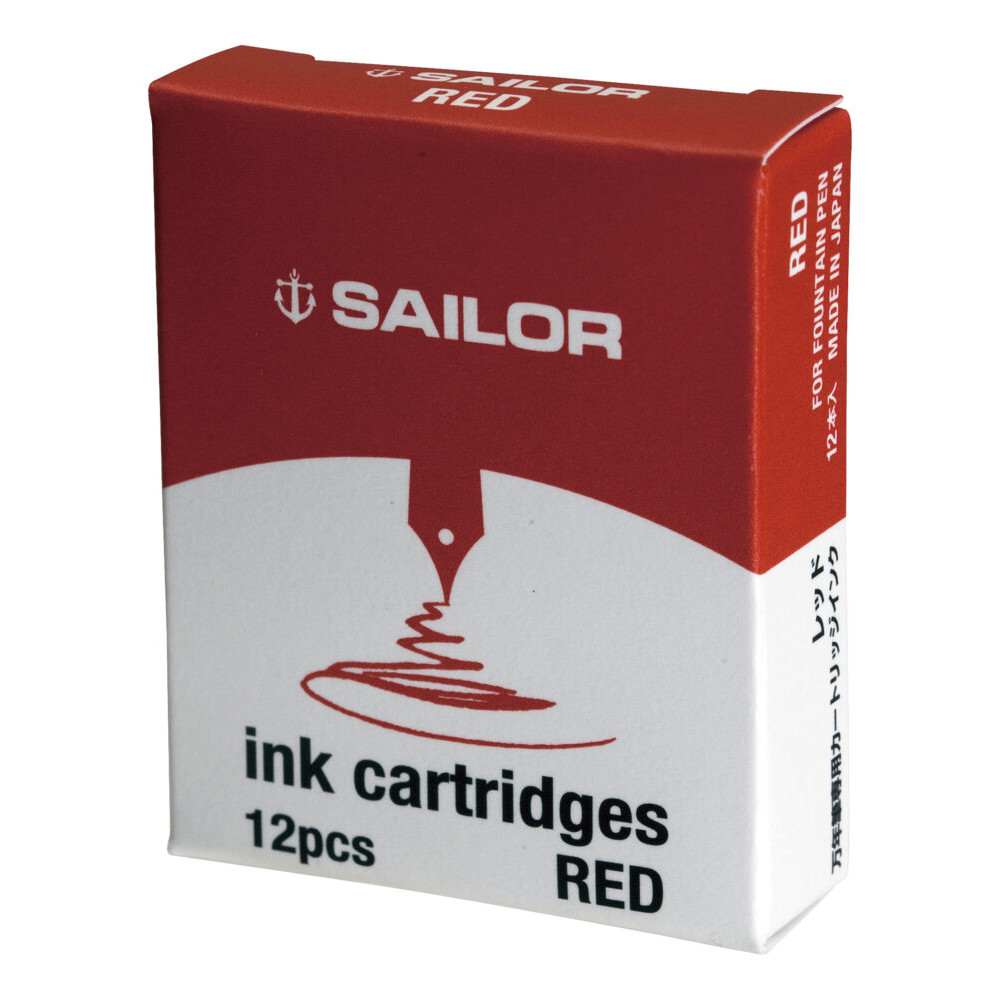 Ink cartridges - Sailor - Red 12 pcs