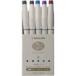 Set of Shikiori 4 Seasons brush pens - Sailor - Summer 5 pcs