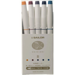 Set of Shikiori 4 Seasons brush pens - Sailor - Autumn 5 pcs