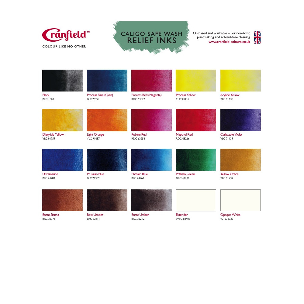 Tusz Caligo Safe Wash Relief - Cranfield - Rubine Red 75 ml
