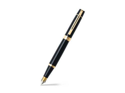 Pióro wieczne 300 - Sheaffer - Black Gold Trim F