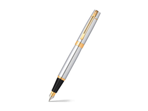 Fountain pen 300 - Sheaffer - Bright Chrome Gold Trims F