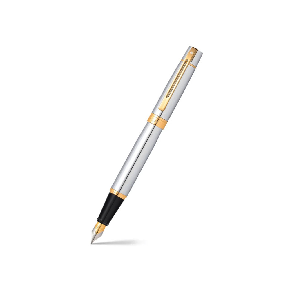 Fountain pen 300 - Sheaffer - Bright Chrome Gold Trims F