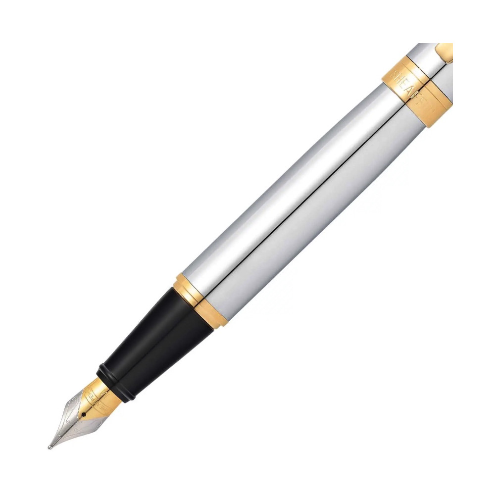 Fountain pen 300 - Sheaffer - Bright Chrome Gold Trims F