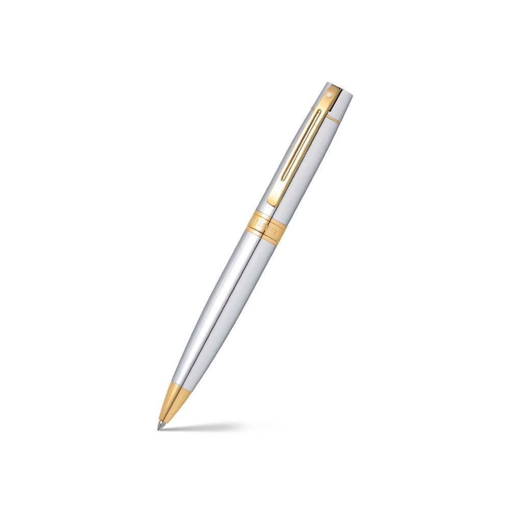 Ballpoint pen 300 - Sheaffer - Bright Chrome Gold Trims