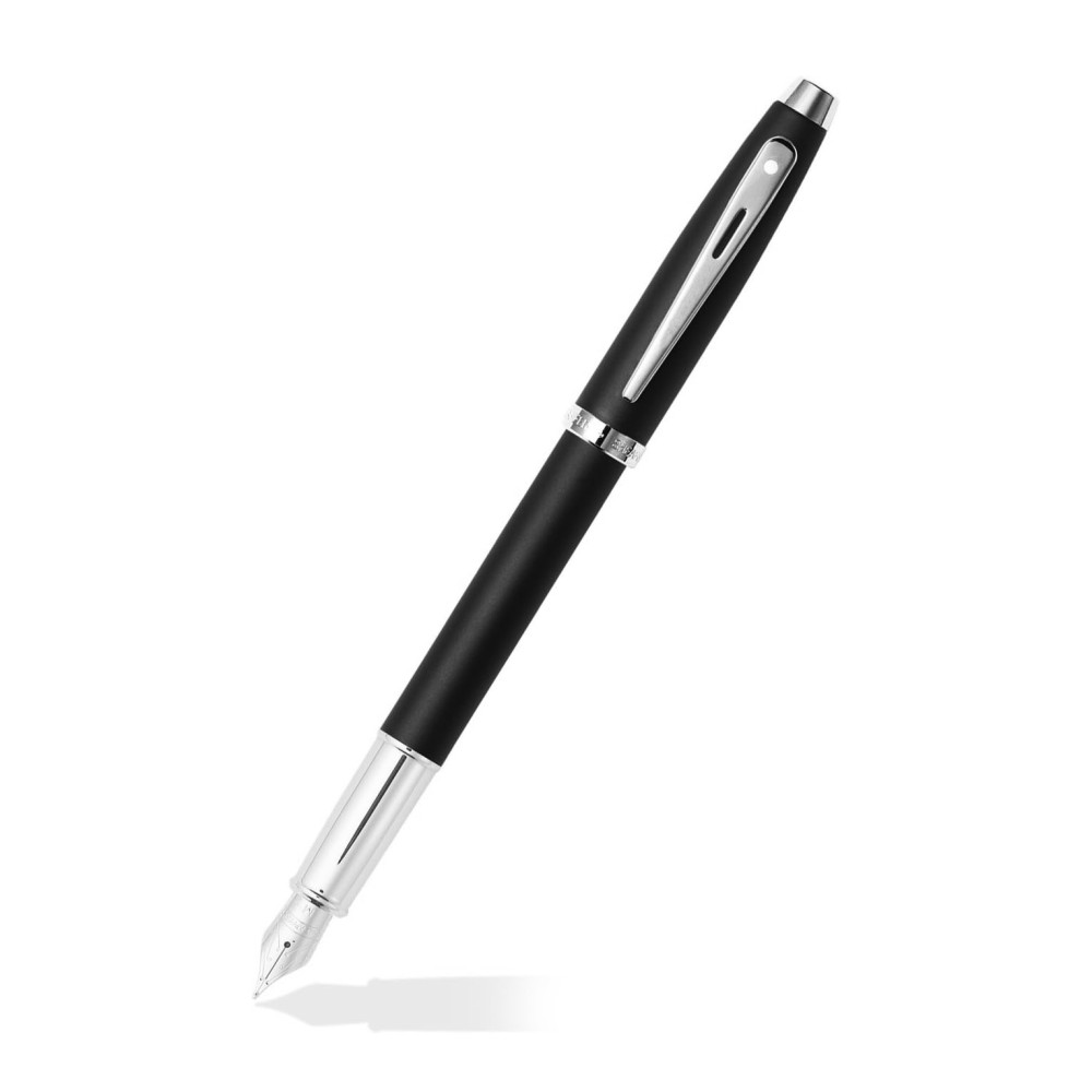 Pióro wieczne 100 - Sheaffer - Matte Black and Chrome F