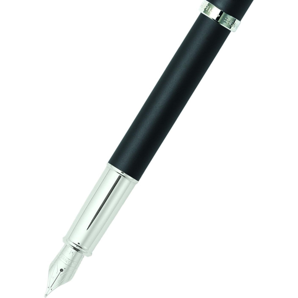 Pióro wieczne 100 - Sheaffer - Matte Black and Chrome F