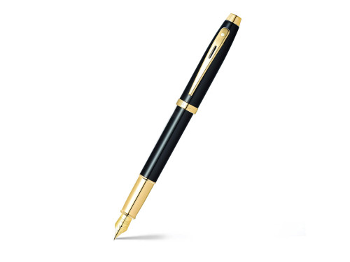 Pióro wieczne 100 - Sheaffer - Black Gold Trim F