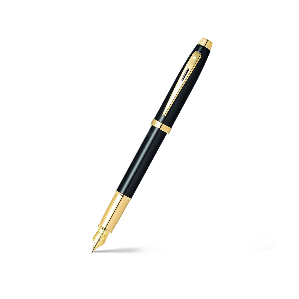 Pióro wieczne 100 - Sheaffer - Black Gold Trim M