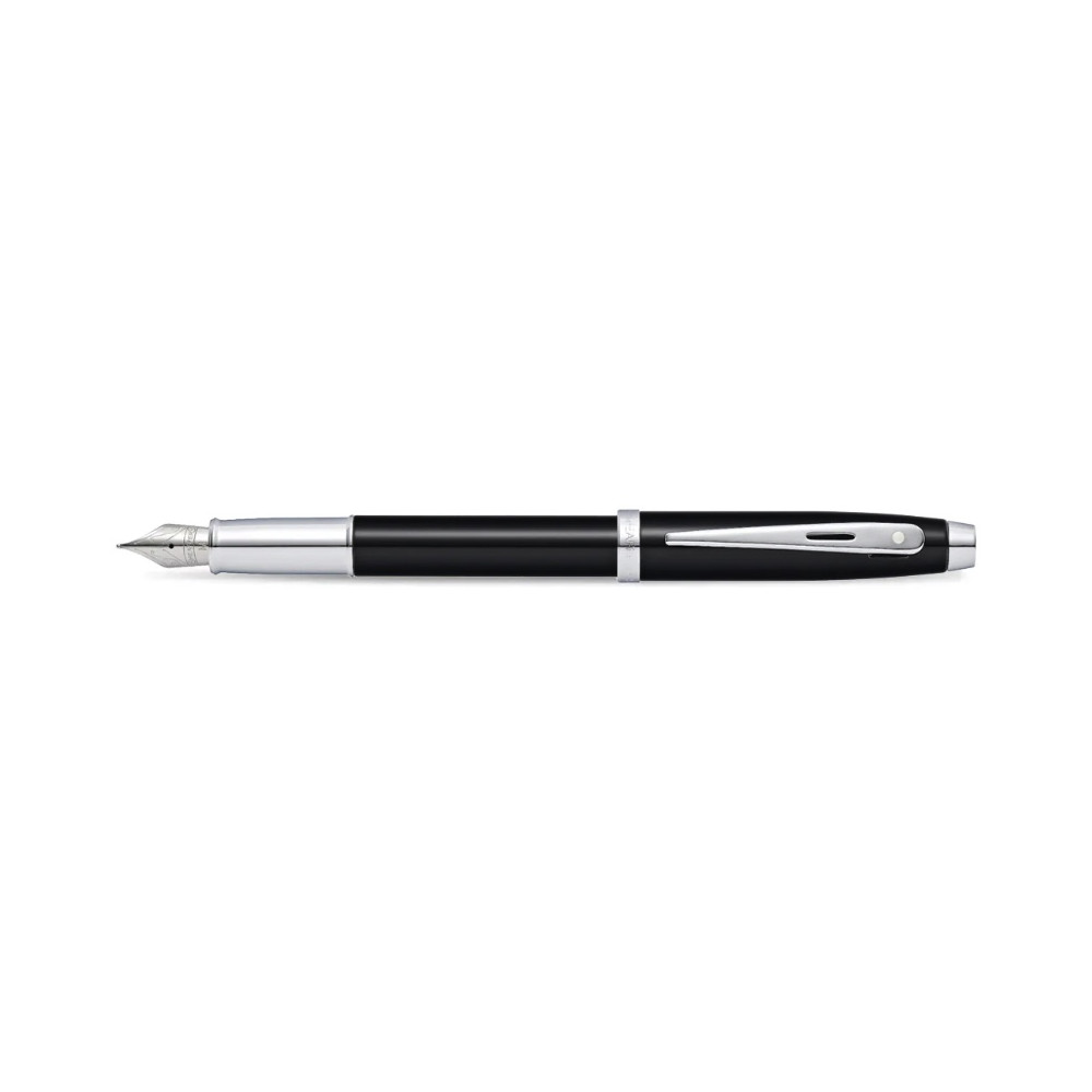 Pióro wieczne 100 - Sheaffer - Black Chrome Trim F