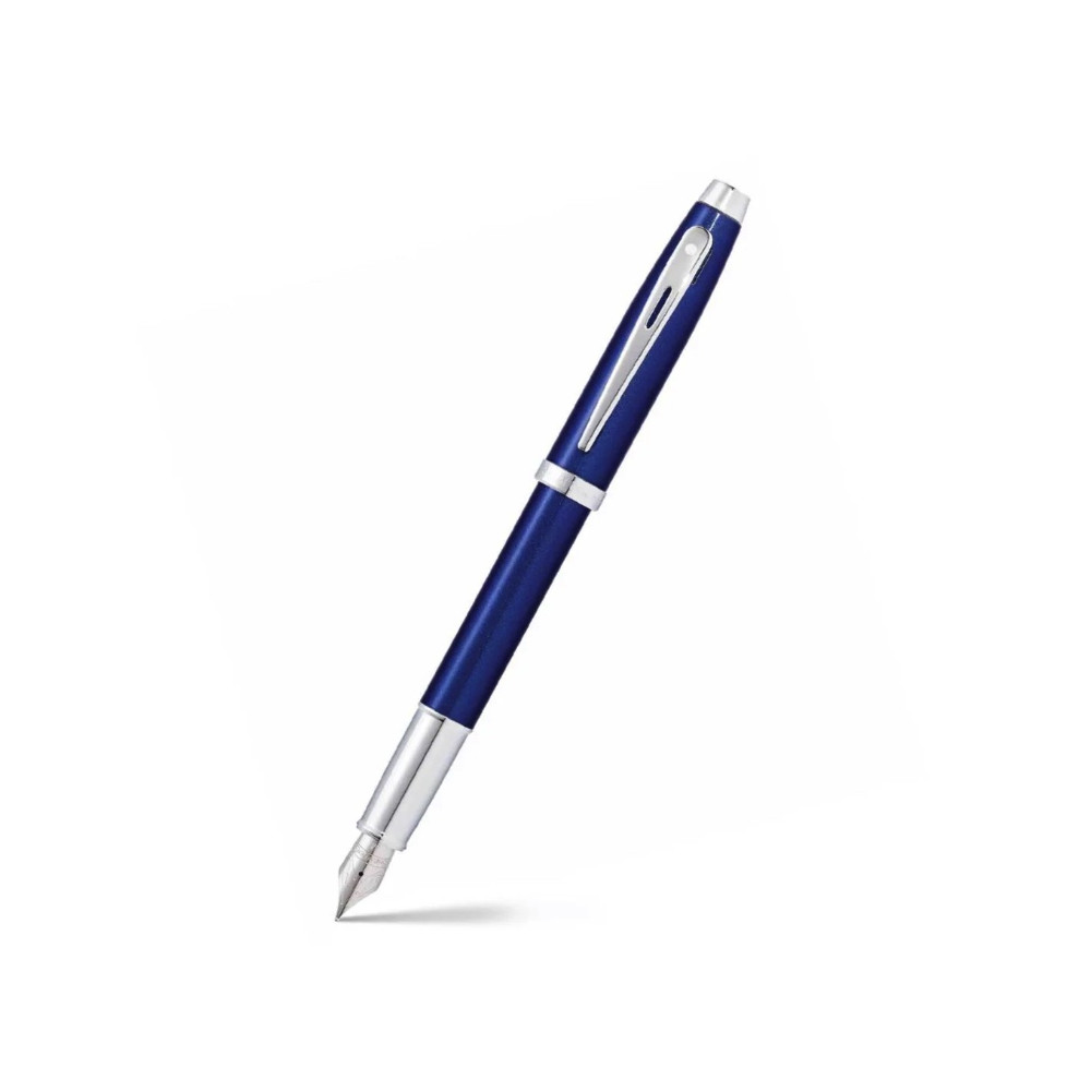 Pióro wieczne 100 - Sheaffer - Blue Chrome Trim F