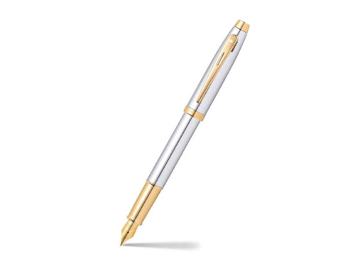 Fountain pen 100 - Sheaffer - Chrome Gold Trims F