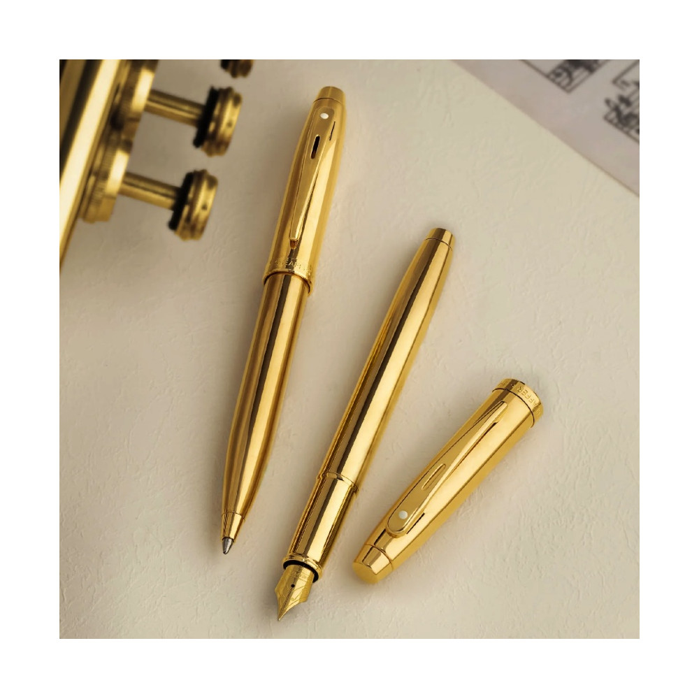 Pióro wieczne 100 - Sheaffer - Glossy Gold F