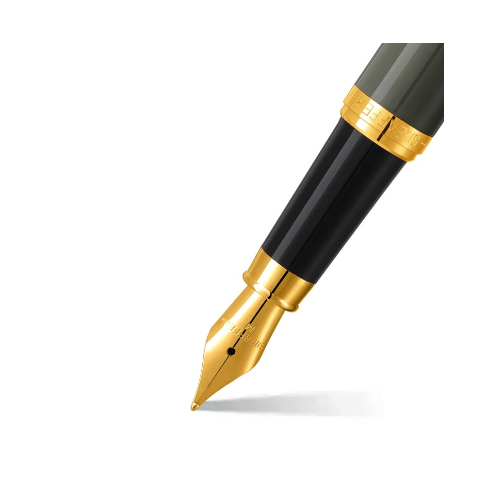 Fountain pen VFM - Sheaffer - Glossy Light Gray Gold Trim M
