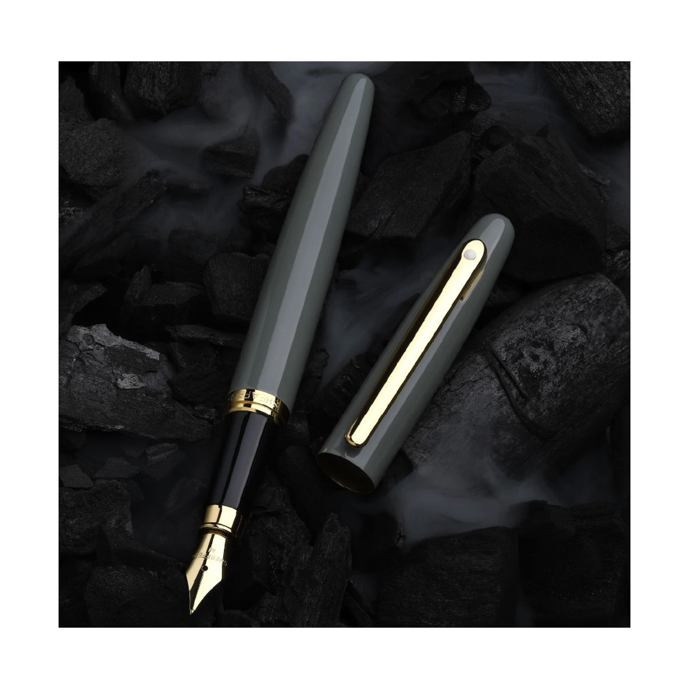 Pióro wieczne VFM - Sheaffer - Glossy Light Gray Gold Trim M
