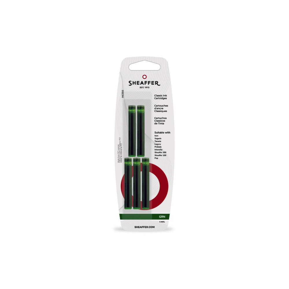 Classic ink cartridges - Sheaffer - Green 5 pcs
