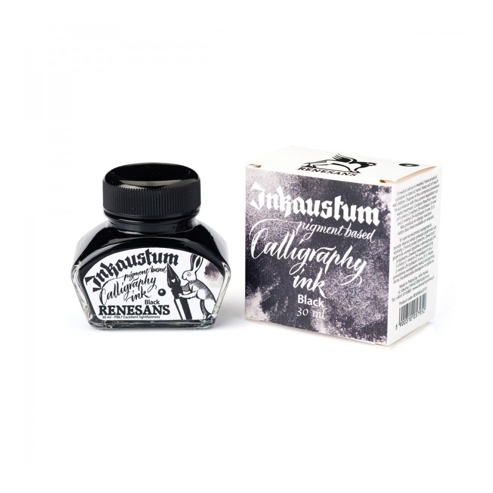 Inkaustum pigment based ink - Renesans - black 30 ml
