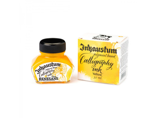 Atrament pigmentowy Inkaustum - Renesans - żółty 30 ml