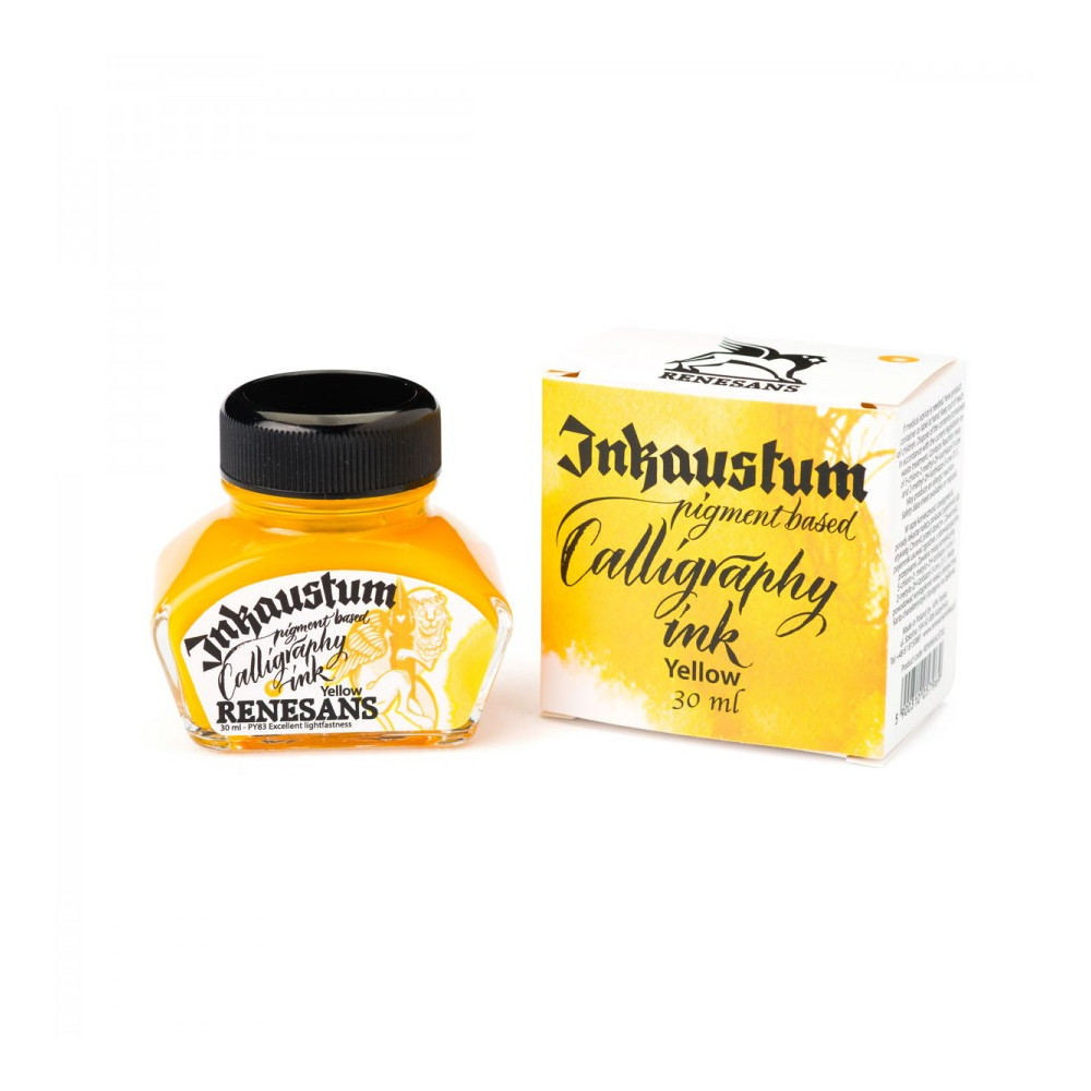 Inkaustum pigment based ink - Renesans - yellow 30 ml