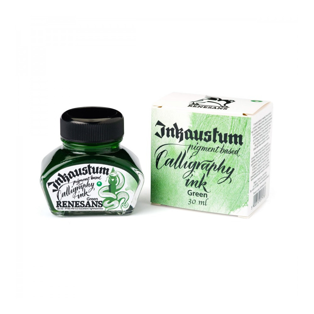 Atrament pigmentowy Inkaustum - Renesans - zielony 30 ml