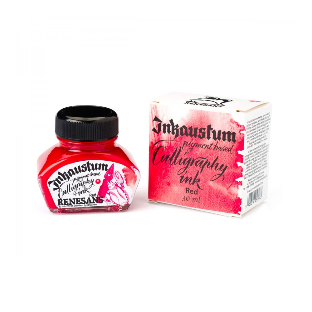 Atrament pigmentowy Inkaustum - Renesans - czerwony 30 ml