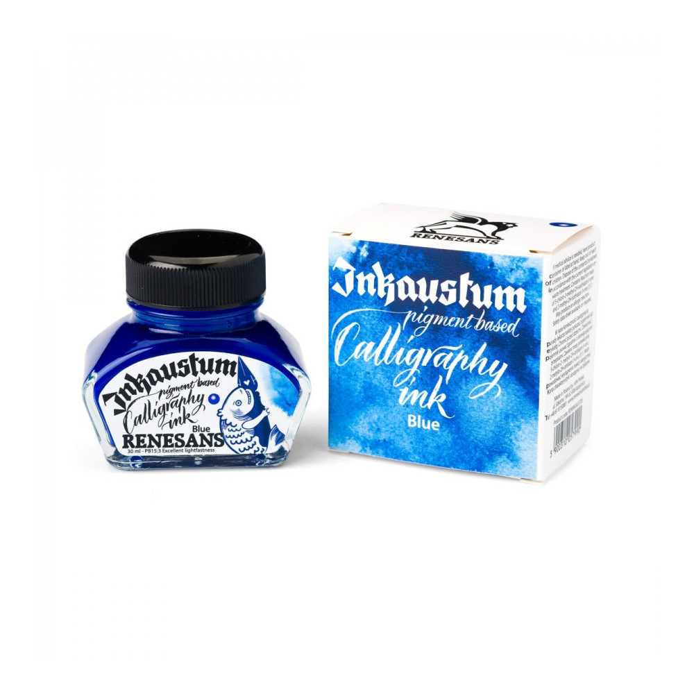 Atrament pigmentowy Inkaustum - Renesans - niebieski 30 ml