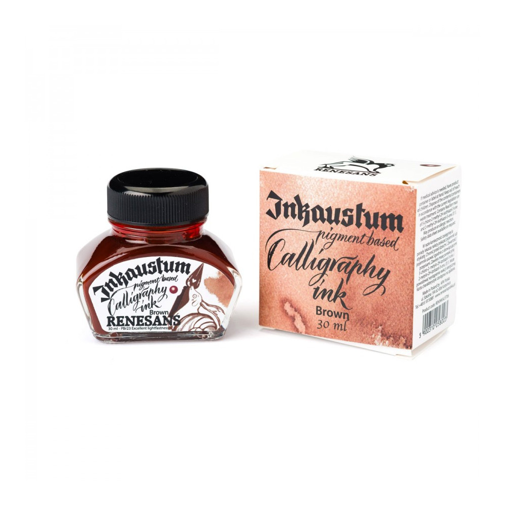 Atrament pigmentowy Inkaustum - Renesans - brązowy 30 ml