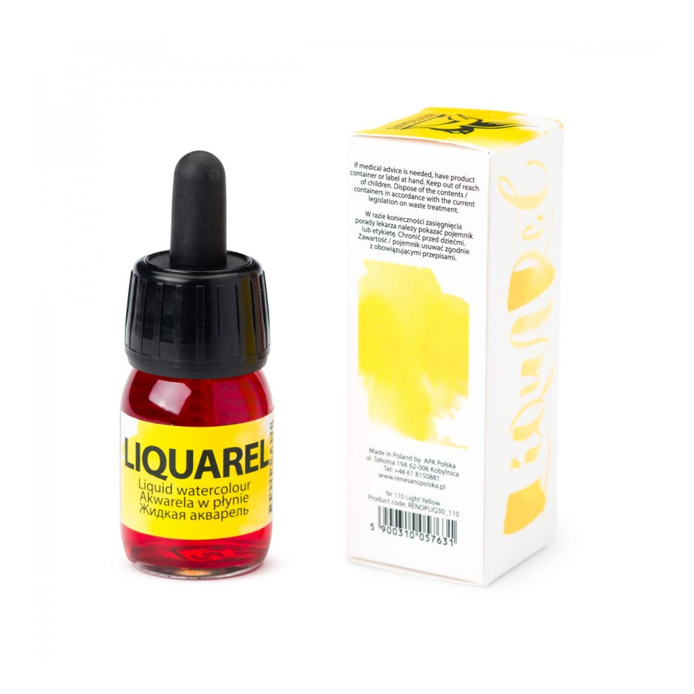 Farba akwarelowa w płynie Liquarel - Renesans - Light Yellow 30 ml