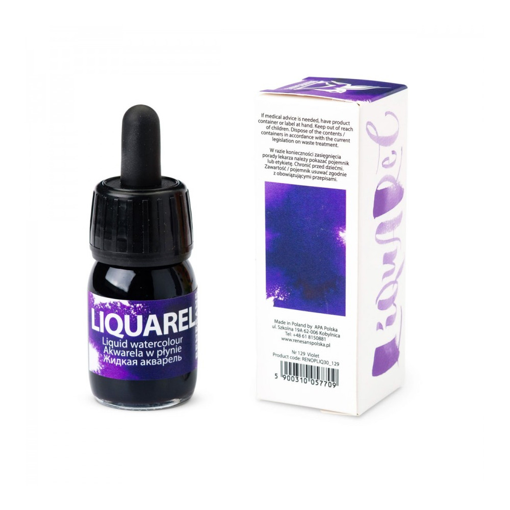 Liquarel liquid watercolour - Renesans - Violet 30 ml