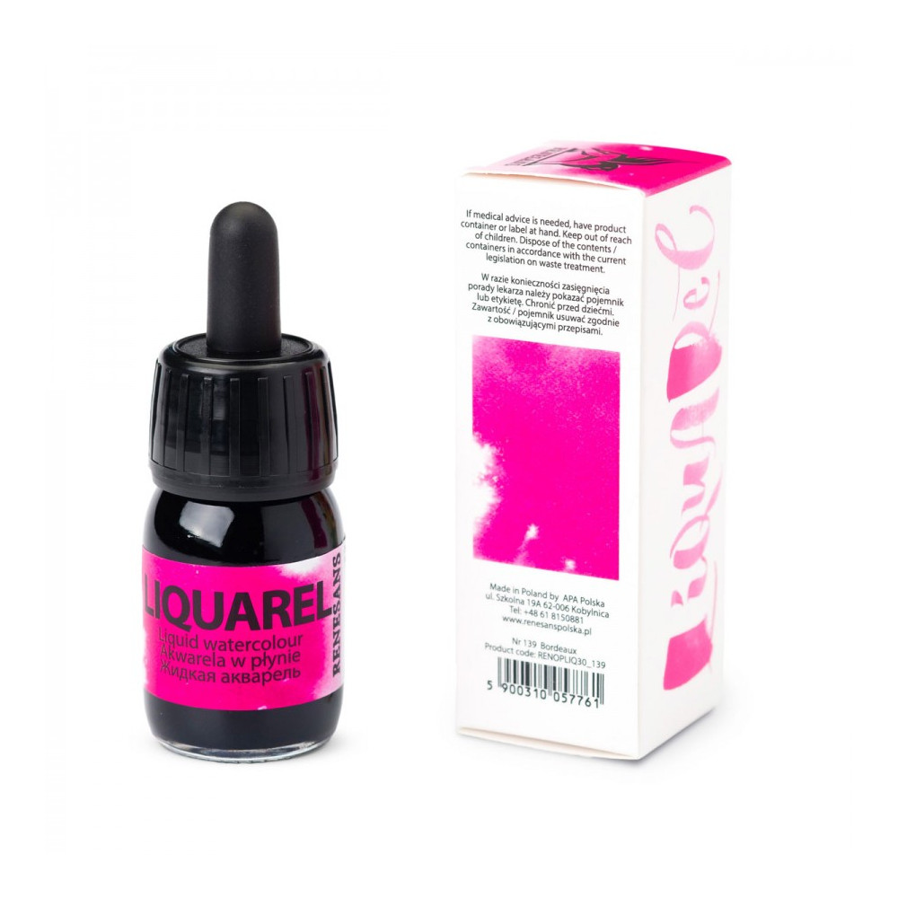 Farba akwarelowa w płynie Liquarel - Renesans - Bordeaux 30 ml