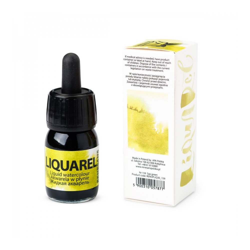Farba akwarelowa w płynie Liquarel - Renesans - Sap Green 30 ml