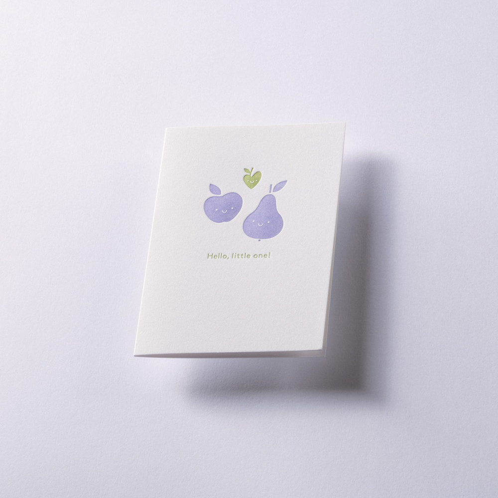 Greeting card A6 - Gmund - Little One Fruities lilac
