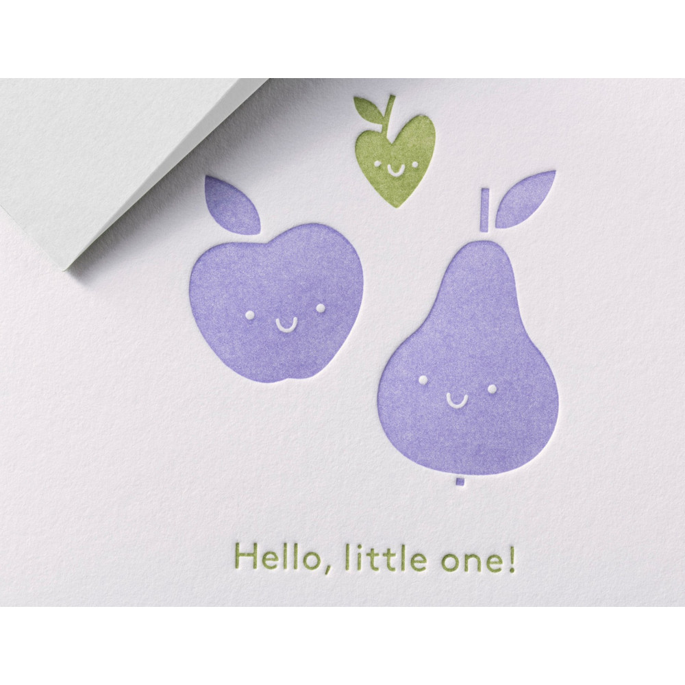 Kartka okolicznościowa A6 - Gmund - Little One Fruities lilac