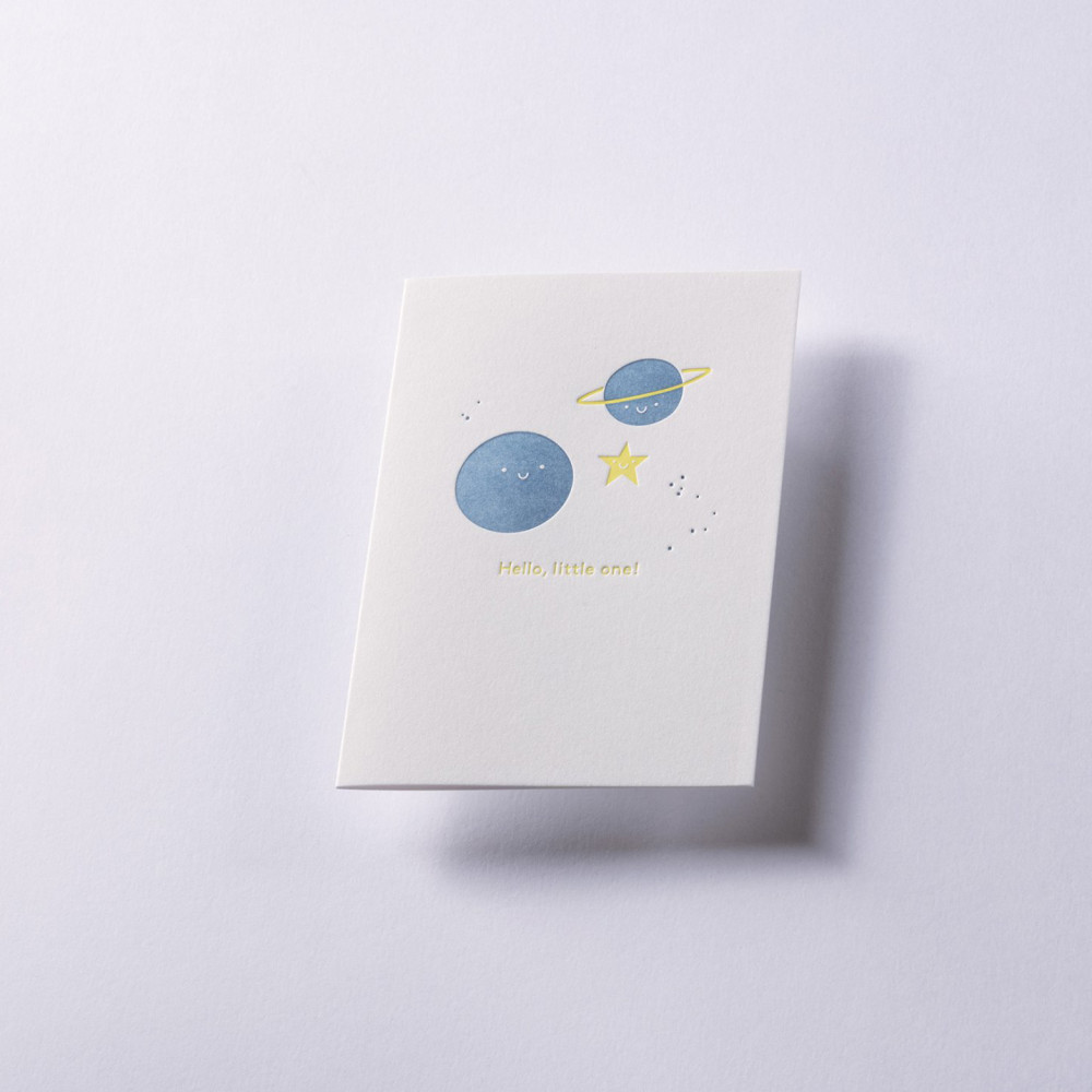 Greeting card A6 - Gmund - Little One Universe Blue