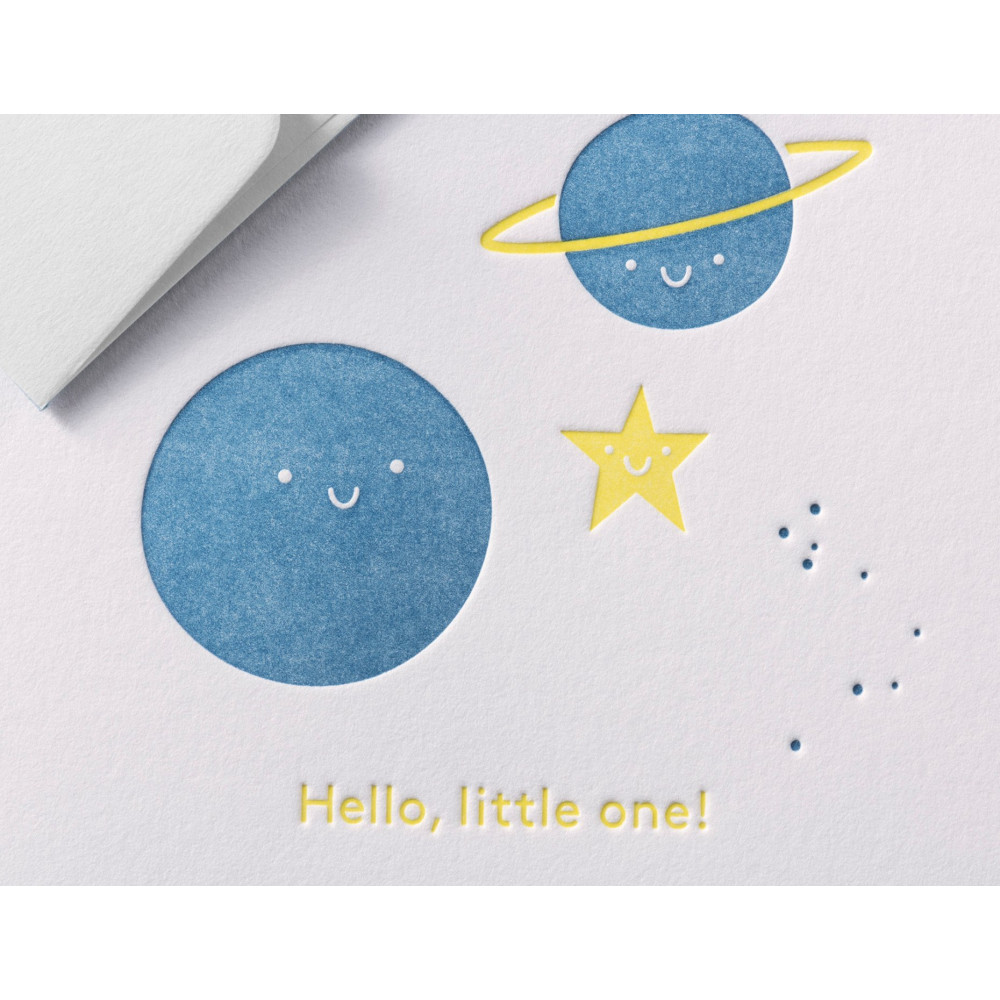 Greeting card A6 - Gmund - Little One Universe Blue