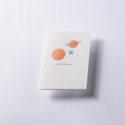Greeting card A6 - Gmund - Little One Universe Orange