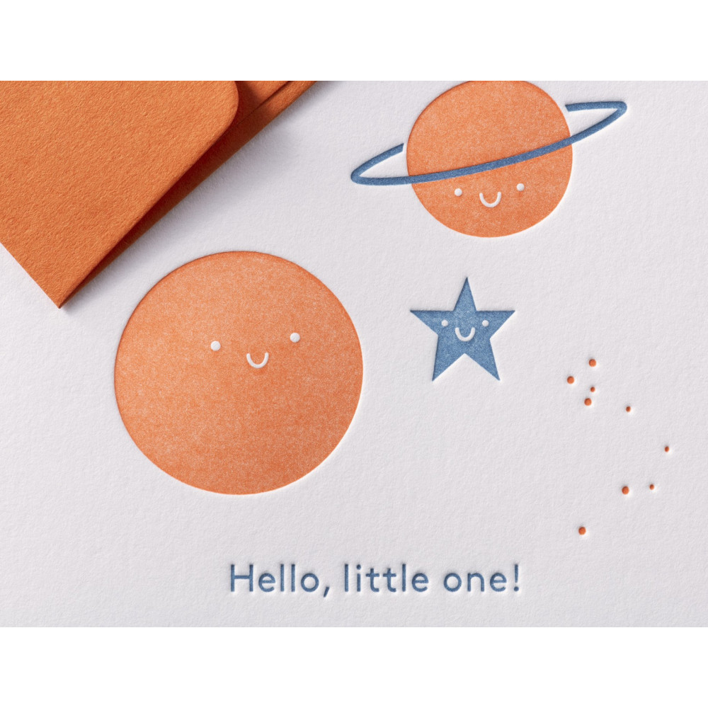 Kartka okolicznościowa A6 - Gmund - Little One Universe Orange