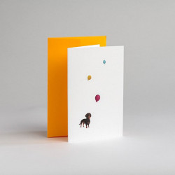 Greeting card A6 - Gmund - Traces at Lake Sausage Dog