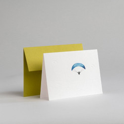 Greeting card A6 - Gmund - Traces at Lake Paraglider