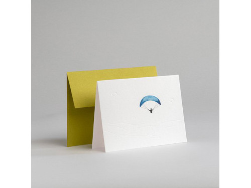 Greeting card A6 - Gmund - Traces at Lake Paraglider