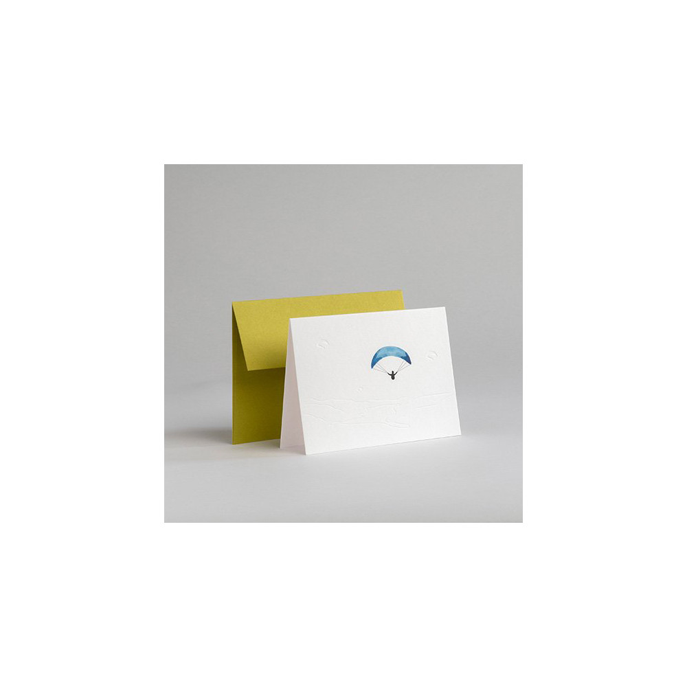 Greeting card A6 - Gmund - Traces at Lake Paraglider