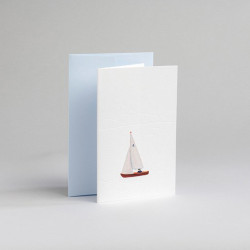 Greeting card A6 - Gmund - Traces at Lake Sailing Boat