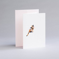 Greeting card A6 - Gmund - Traces at Lake Tortoiseshell Cat