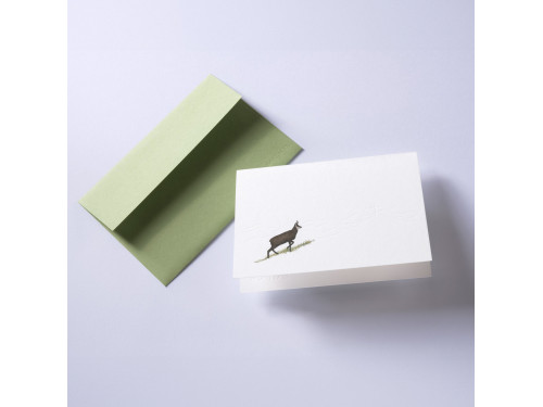 Greeting card A6 - Gmund - Traces at Lake Alpine Chamois