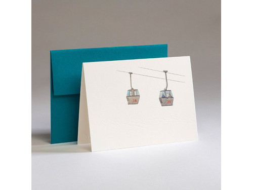 Greeting card A6 - Gmund - Traces at Lake Cable Car