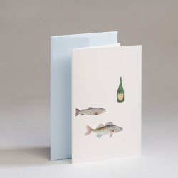 Greeting card A6 - Gmund - Traces at Lake Fishermen
