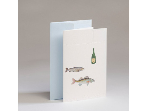 Greeting card A6 - Gmund - Traces at Lake Fishermen