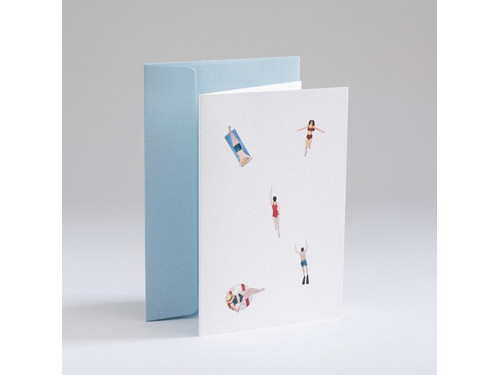 Greeting card A6 - Gmund - Traces at Lake Swimming Lake