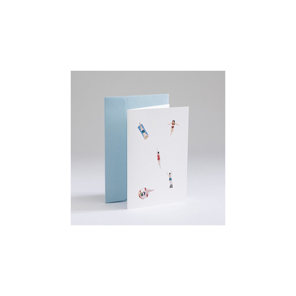 Greeting card A6 - Gmund - Traces at Lake Swimming Lake